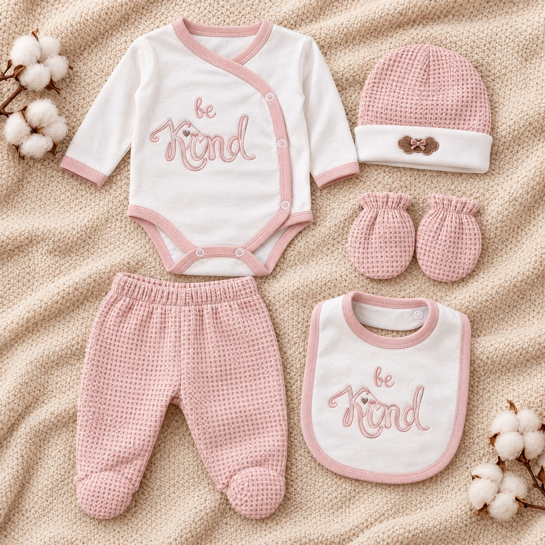 Set za novorođenče od 5 delova Be Kind – Roze