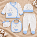 Set za novorođenče od 5 delova Little Baby zeka – Plava