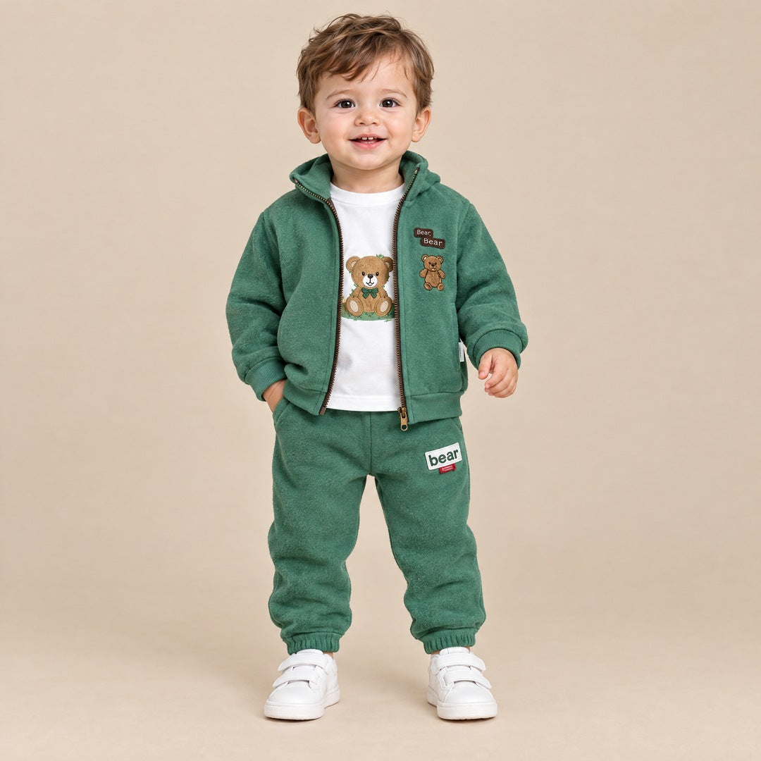 Jaknica sa medom, majica i donji deo za bebe – Zelena