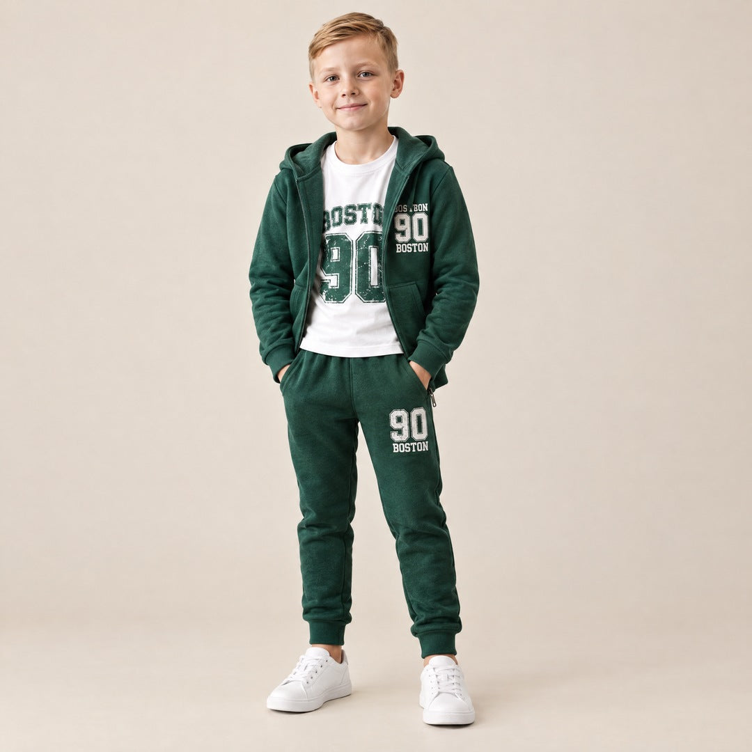 Komplet od 3 dela Boston 90 za dečake – Zelena