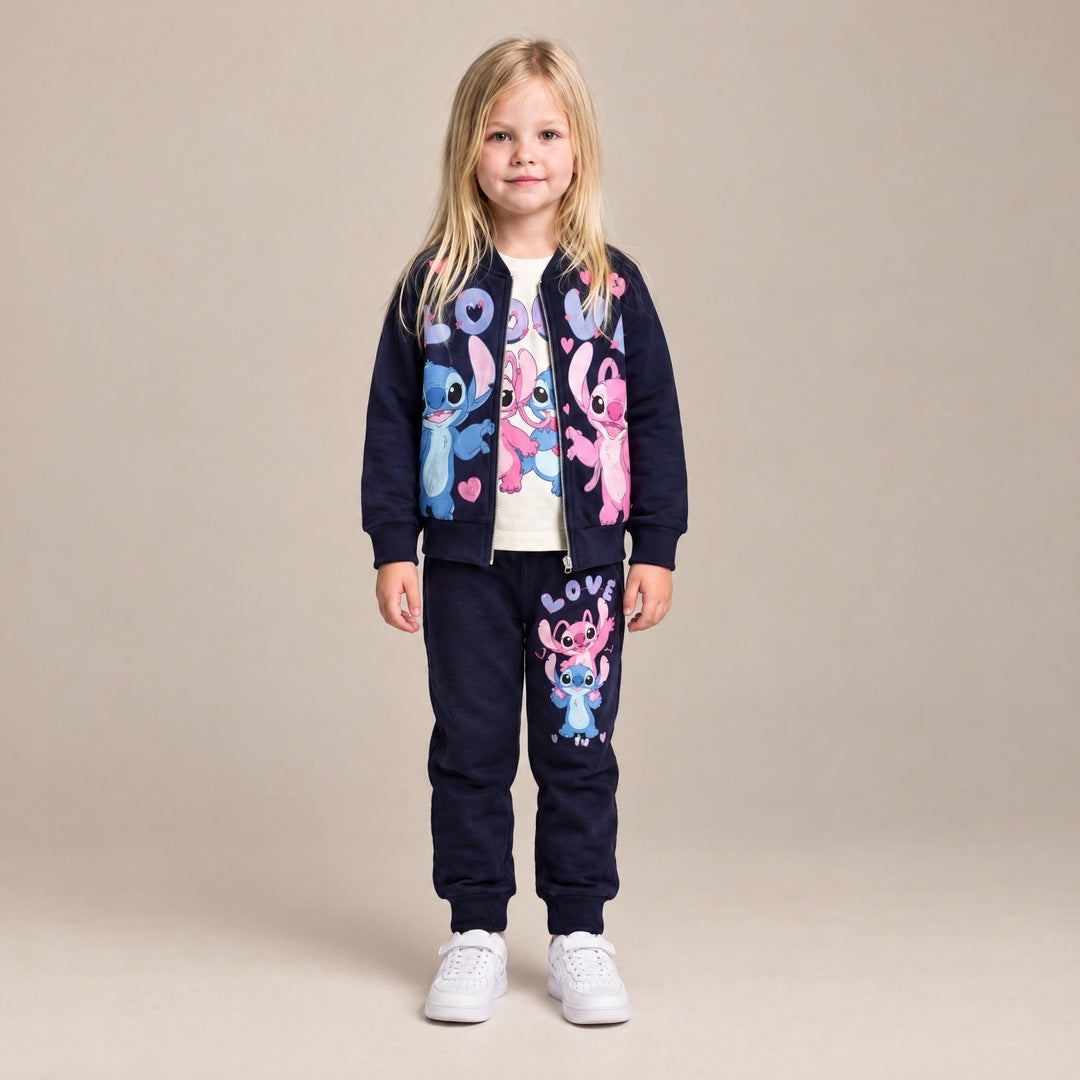 Komplet od 3 dela Stitch za devojčice – Teget
