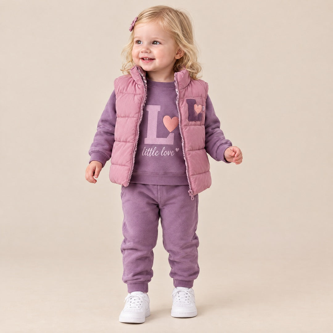 Prsluk Little Love, duks i donji deo za bebe devojčice