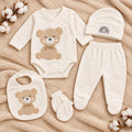 Set za novorođenče od 5 delova My First Bear – Bež