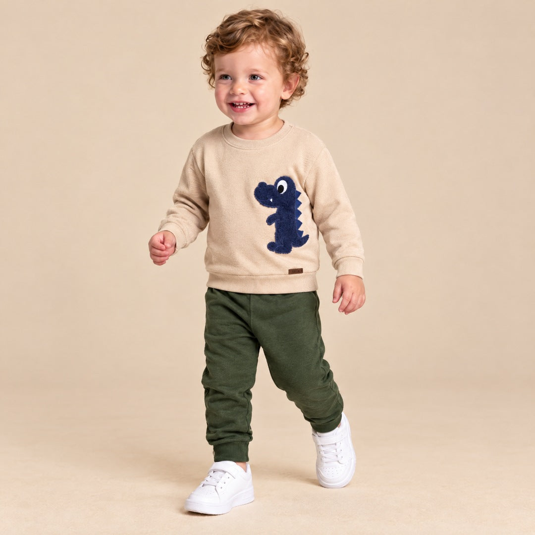 Duks sa dinosaurusom i donji deo za bebe – Zelena
