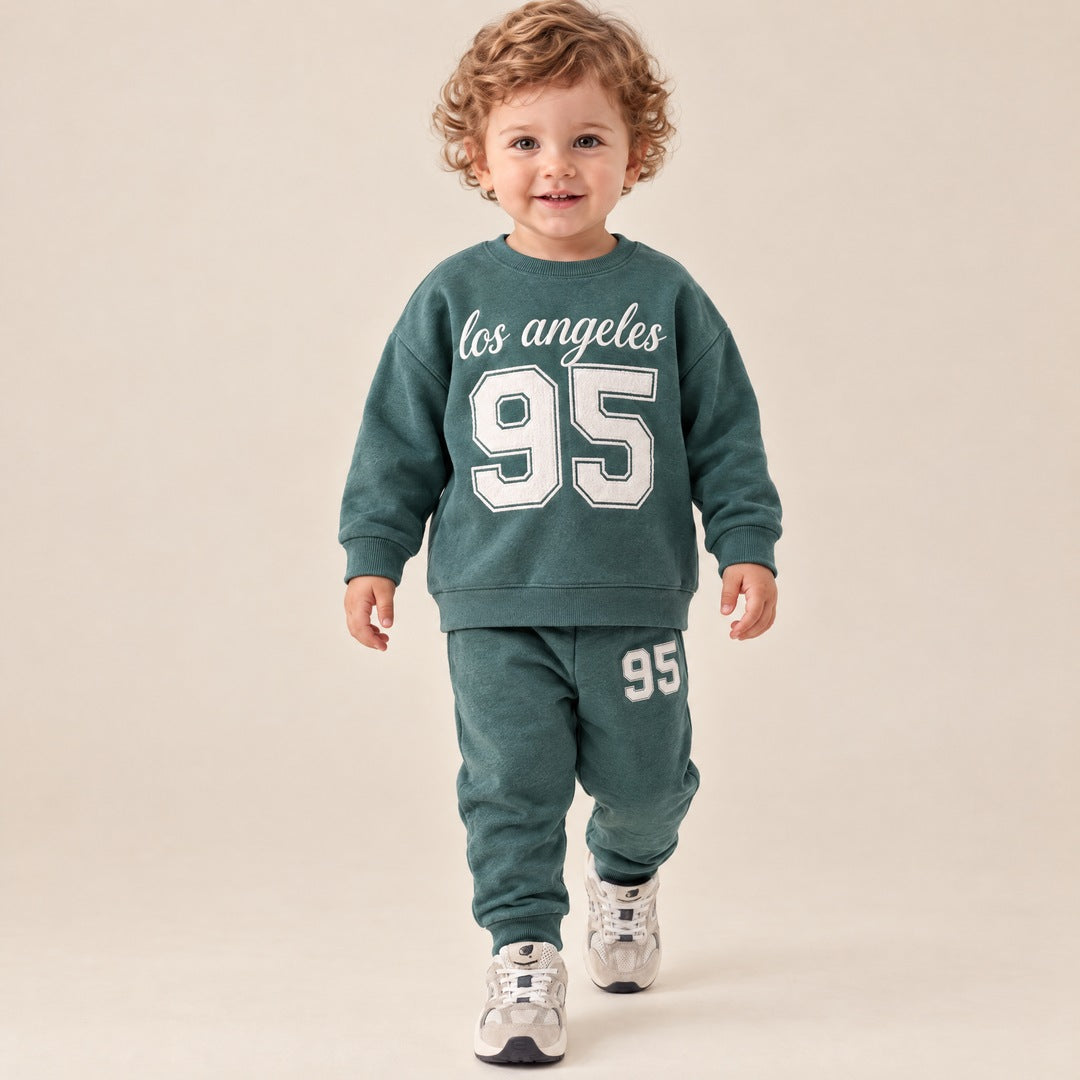 Komplet od 3 dela Los Angeles 95 za bebe – Zelena